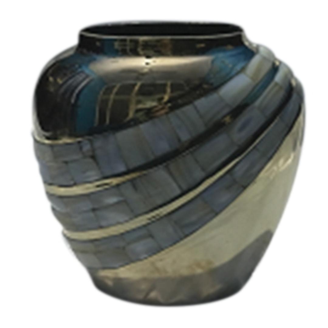BRASS MOSAIC VASE