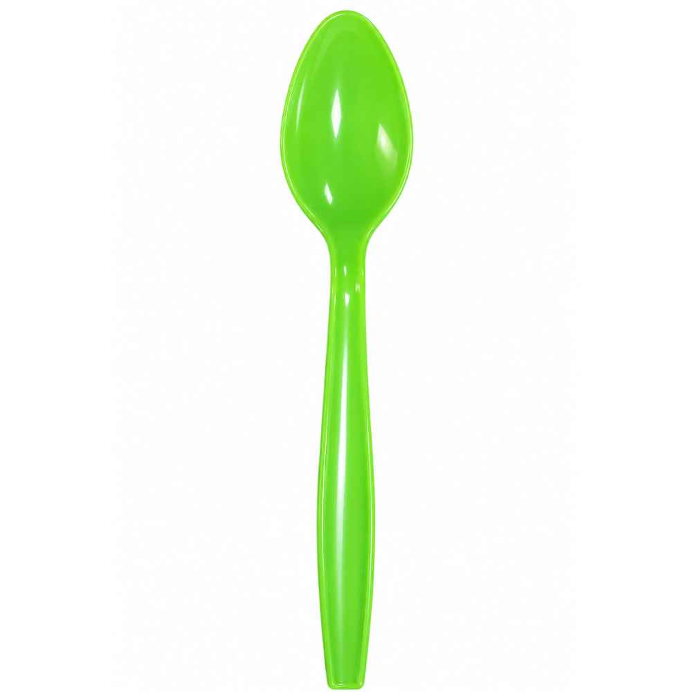 25 PCS COLORED PLASTIC SPOON