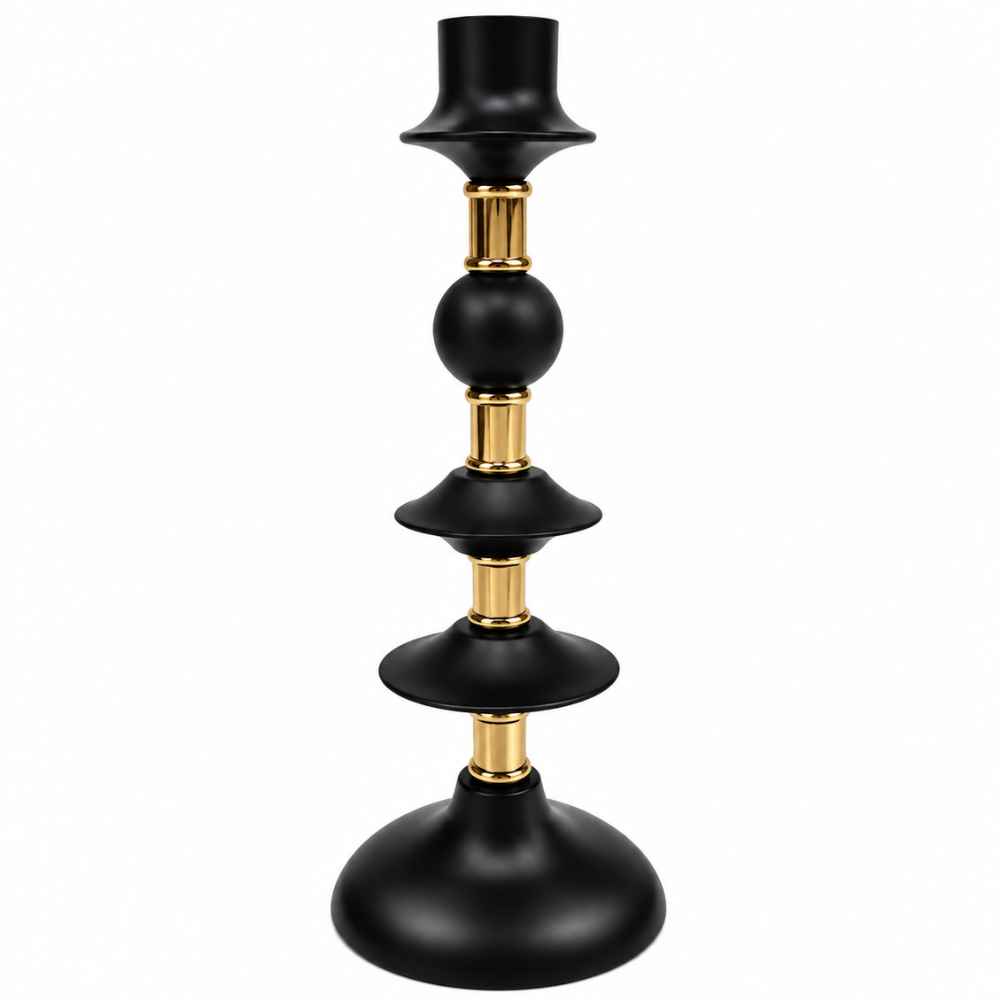 BLACK GOLD CANDLE HOLDER