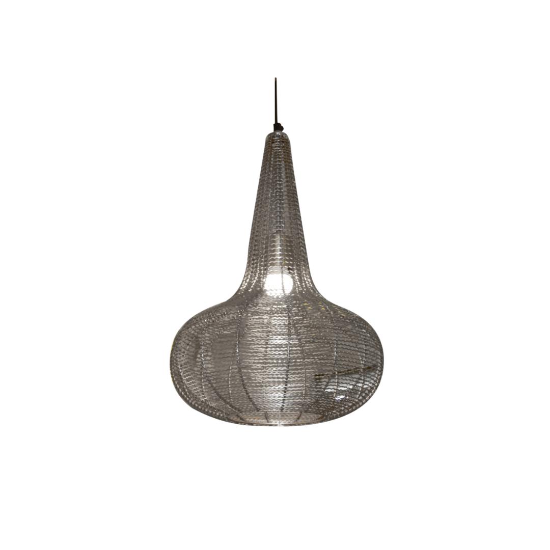 CHROME PEAR CHANDELIER